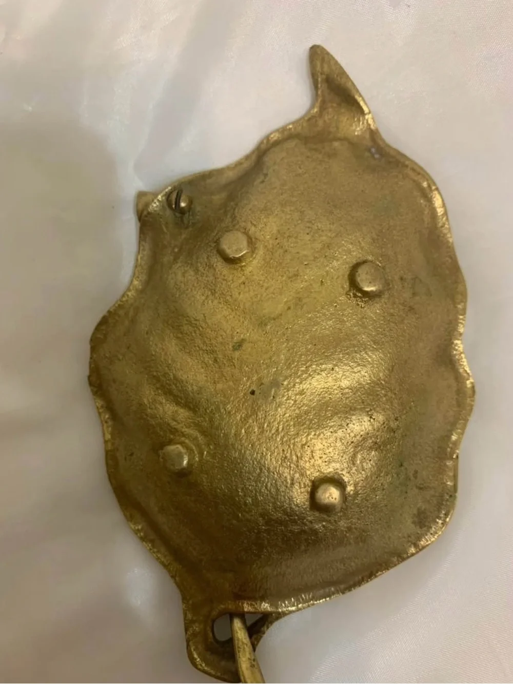 vintage brass leaf-shaped ashtray and trinket dish